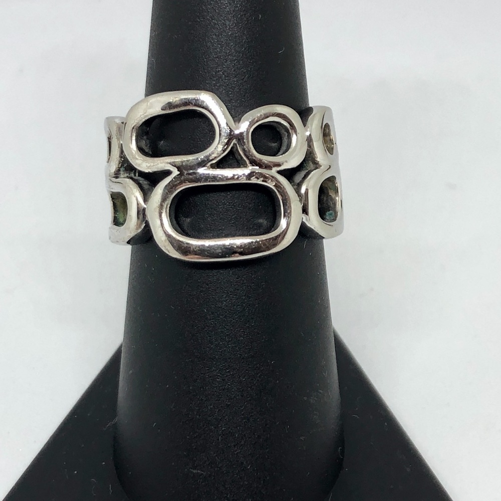 Artisan Nordic Silver Circles Ring Scandinavian